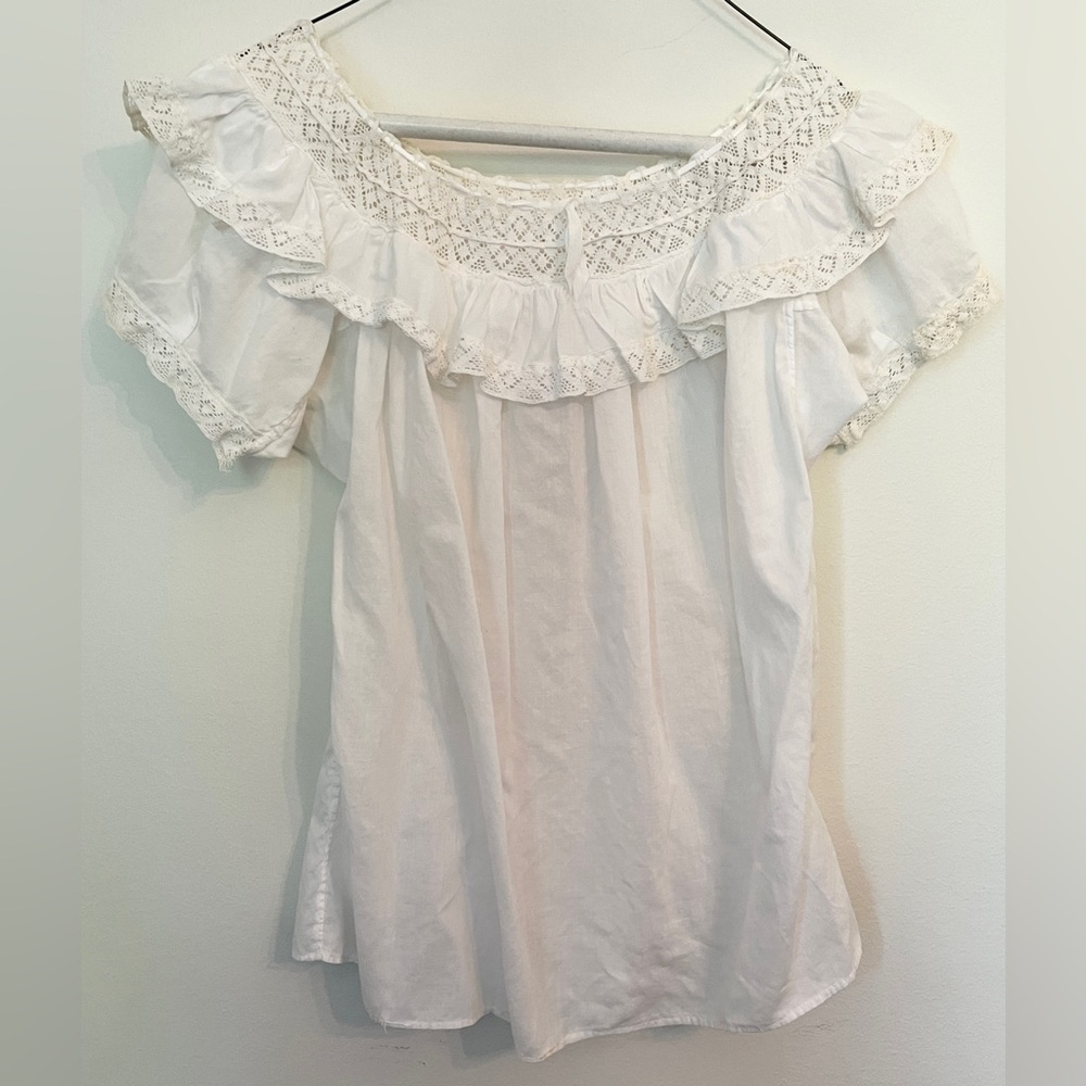 Vintage handmade peasant blouse, size 4-6